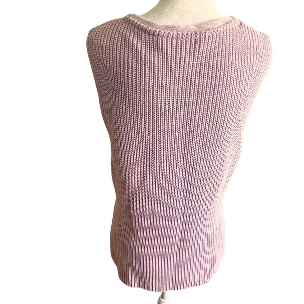 Tommy Bahama Lilac Pink Pima Cotton Bamboo Shaker Knit Sweater Vest Medium NWOT - Picture 4 of 6